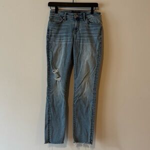 Lucky Brand Ripped Ankle Jeans